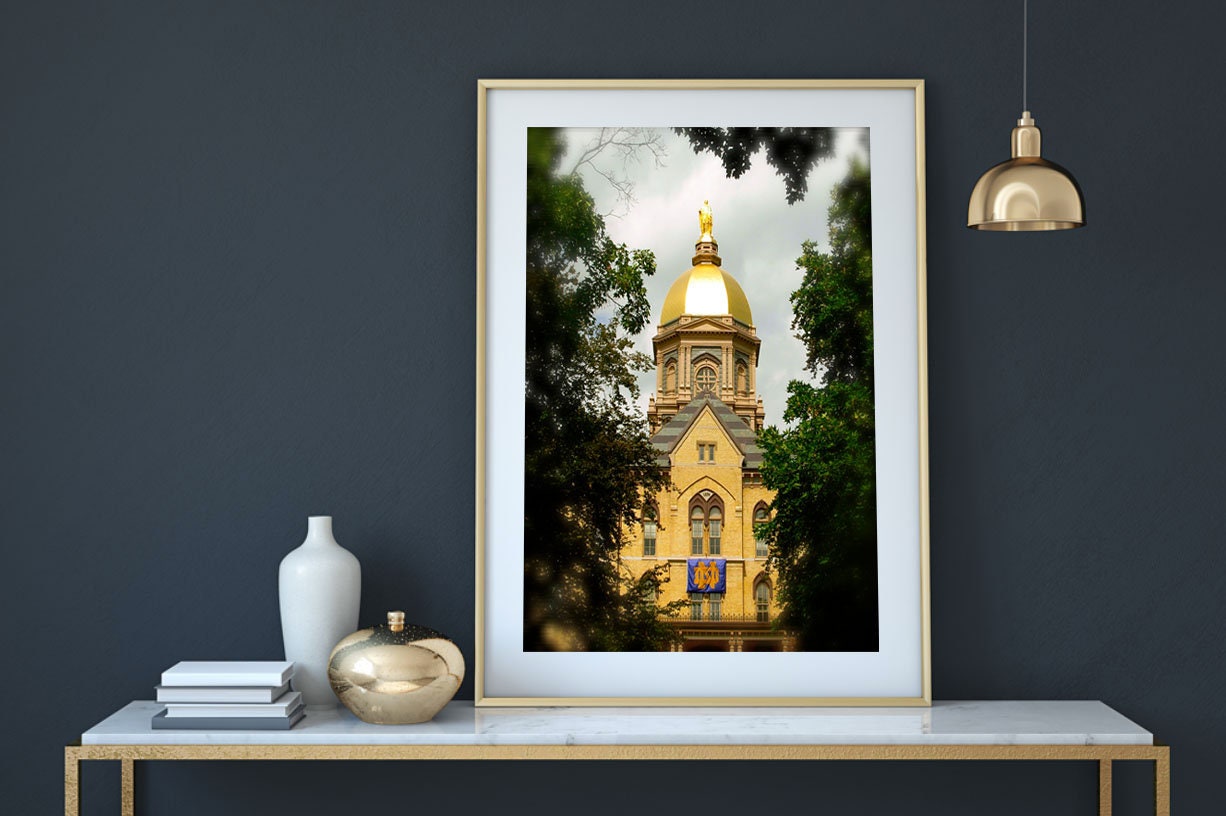University Of Notre Dame The Golden Dome Home Decor Nd