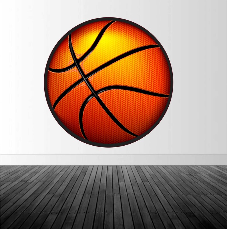 Basketball Wall Decal Basketball Wall Sticker Vinyl Wall Etsy