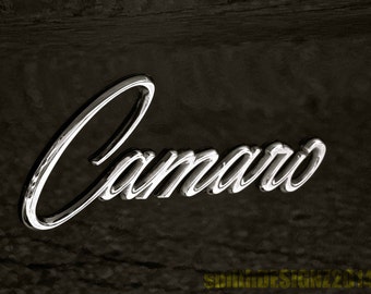 Classic Camaro Wall Decal, Camaro Wall Decal, Vintage Car Collector, Industrial Photo, Automotive Decal, Father's Day Gift, by Abby Smith