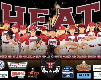 Custom Printed Vinyl Team Banner: Softball, Baseball, Events Banner