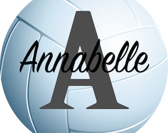 Volleyball Wall Decal, Personalized Volleyball Decal, Volleyball Sticker, Customized Decal, Vinyl Wall Decal, Sports Decor, Volleyball Art