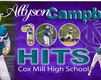 Custom Vinyl Sports Banner: Senior Cheer, Graduation Party Sign