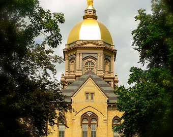 University of Notre Dame , The Golden Dome, Home Decor, ND Photography, Golden Dome at ND, Photography, Photo by Abby Smith, Home Decor, Art