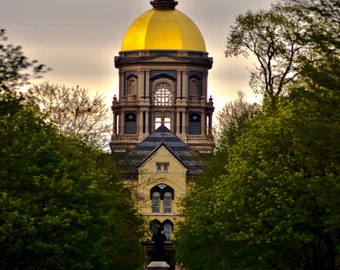 University of Notre Dame , The Golden Dome, Home Decor, ND Photography, Golden Dome at ND, Photography, Photo by Abby Smith, Home Decor, Art