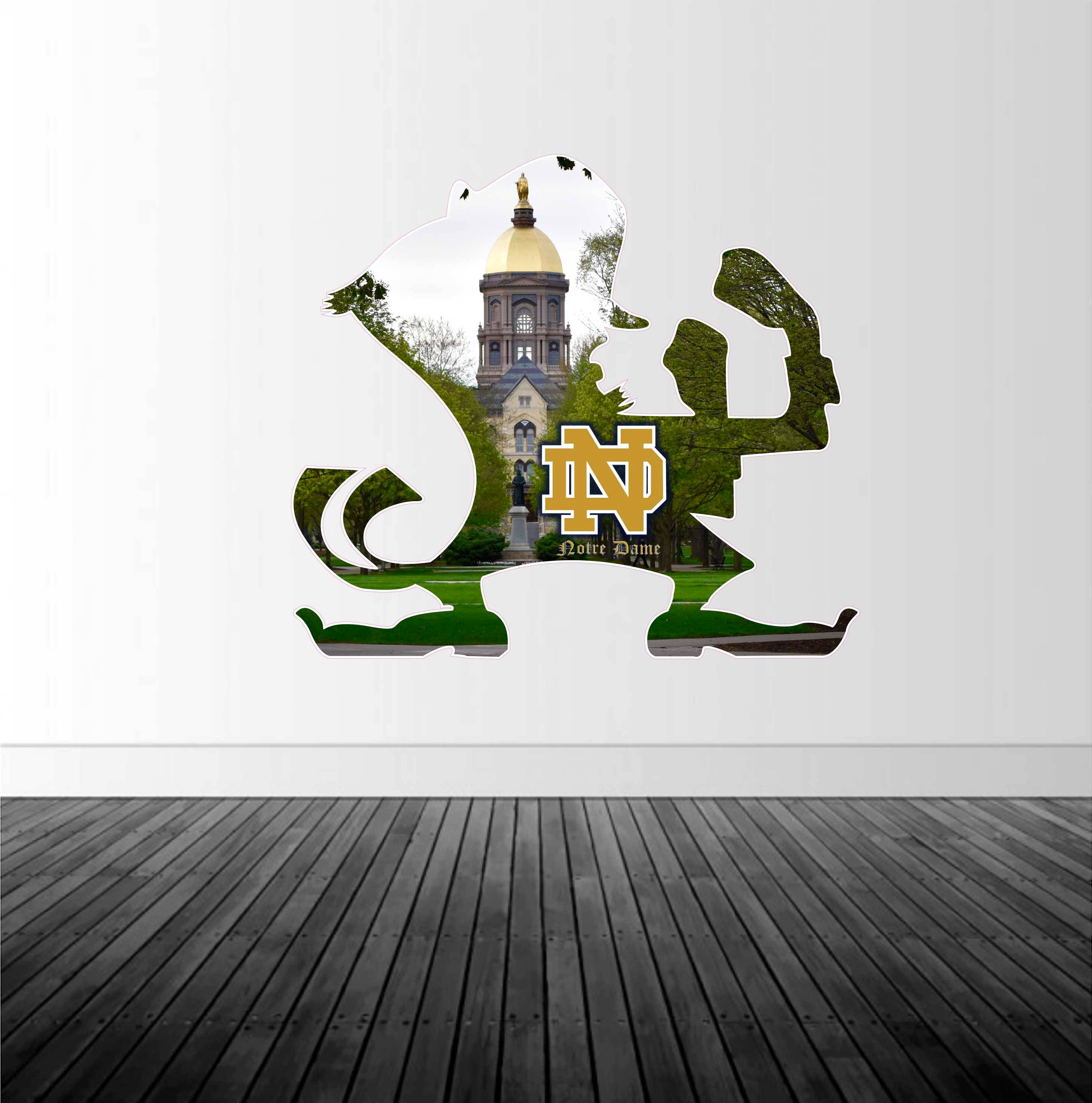 Notre Dame Wall Decal Notre Dame Photo Lucky Leprechaun Home Decor 