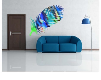 Feather Decal, Vinyl Wall Decal, Rainbow Feather, Silhouette, Photo by Abby Smith, Infinite Graphics, Home Decor, Feather, Vinyl Graphics