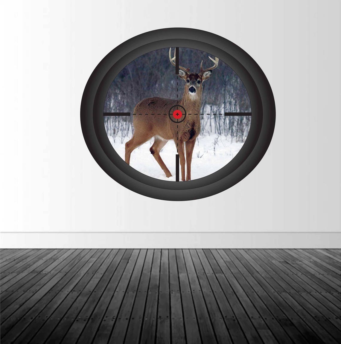 Deer Hunting Decal Deer Wall Graphics Gun Site View Vinyl | Etsy