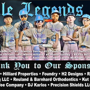 Custom Vinyl Softball Banner: Team, Event, Banner image 1