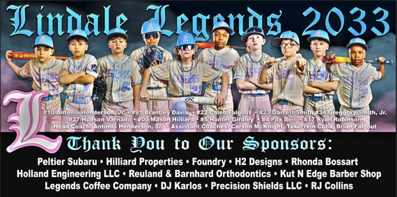 Custom Vinyl Softball Banner: Team, Event, Banner
