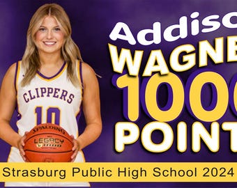 Custom Vinyl Team Banner: Photo & Logo, Sports Event Sign