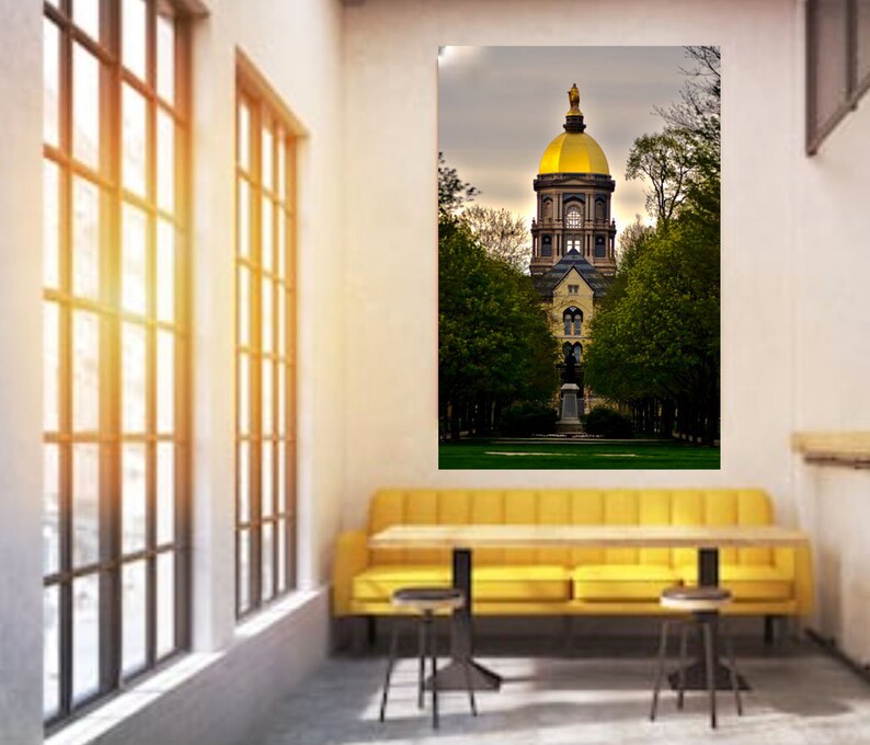 Notre Dame University ND Wall Decal Vinyl Wall Decal Golden Etsy