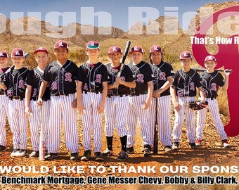 Softball Team Banner, Photo Banners, Team Banners, Business Banner, Event Banners, Team Signs, Customized Banners, Photo Logo Banner, Sign