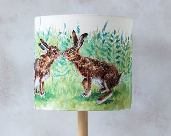 Kissing Hares Lampshade