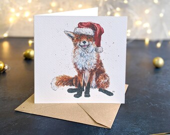 Santa Fox Christmas Card