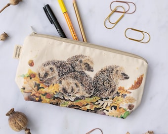 Cosmetic Bags - Autumnal Hedgehogs