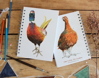 Game Birds A5 Journal Available in Lined or Cartridge Paper