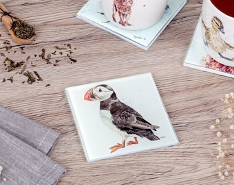 Puffin Glass Coaster