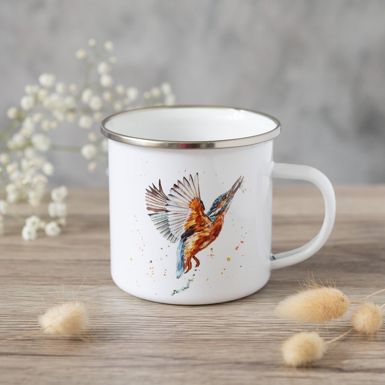Kingfisher Enamel Mug image 2