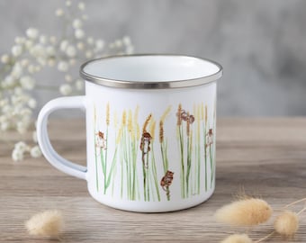 Mice in the Wheat Field Enamel Mug