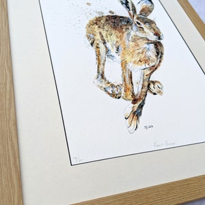 Mounted Limited Edition Giclee Print of 'Forest Gump' Hare image 4