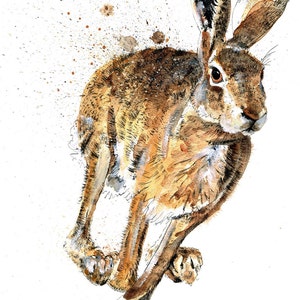 Mounted Limited Edition Giclee Print of 'Forest Gump' Hare image 2