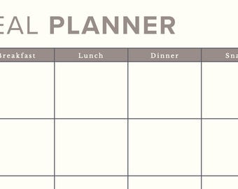 Minimalist Meal Planner