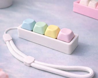 Mechanical Keyboard Fidget Toy with MOA Keycaps | Clicky Linear Tactile Creamy Switch Tester | Desk ASMR Sensory Stress Relief