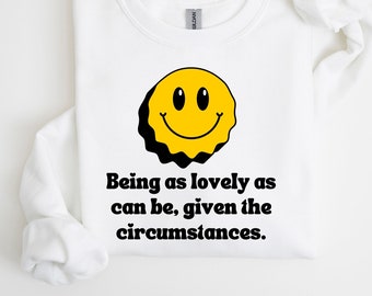 Cute Smile Sweatshirt - Smiley Face Sweatshirt - Happy Face Sweatshirt - Happy Face Unisex - Gildan 18000 - Positivity Shirt