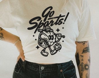 Go Sports Retro Shirt, Oversized Unisex T-Shirt, Vintage Tee, Funny Sports Tshirt