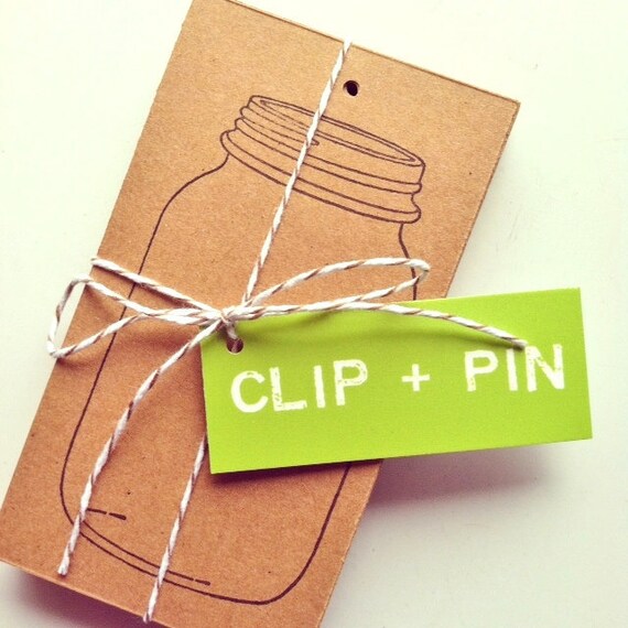 Items similar to Mason Jar Kraft Tags Hand Stamped Set of 10 on Etsy