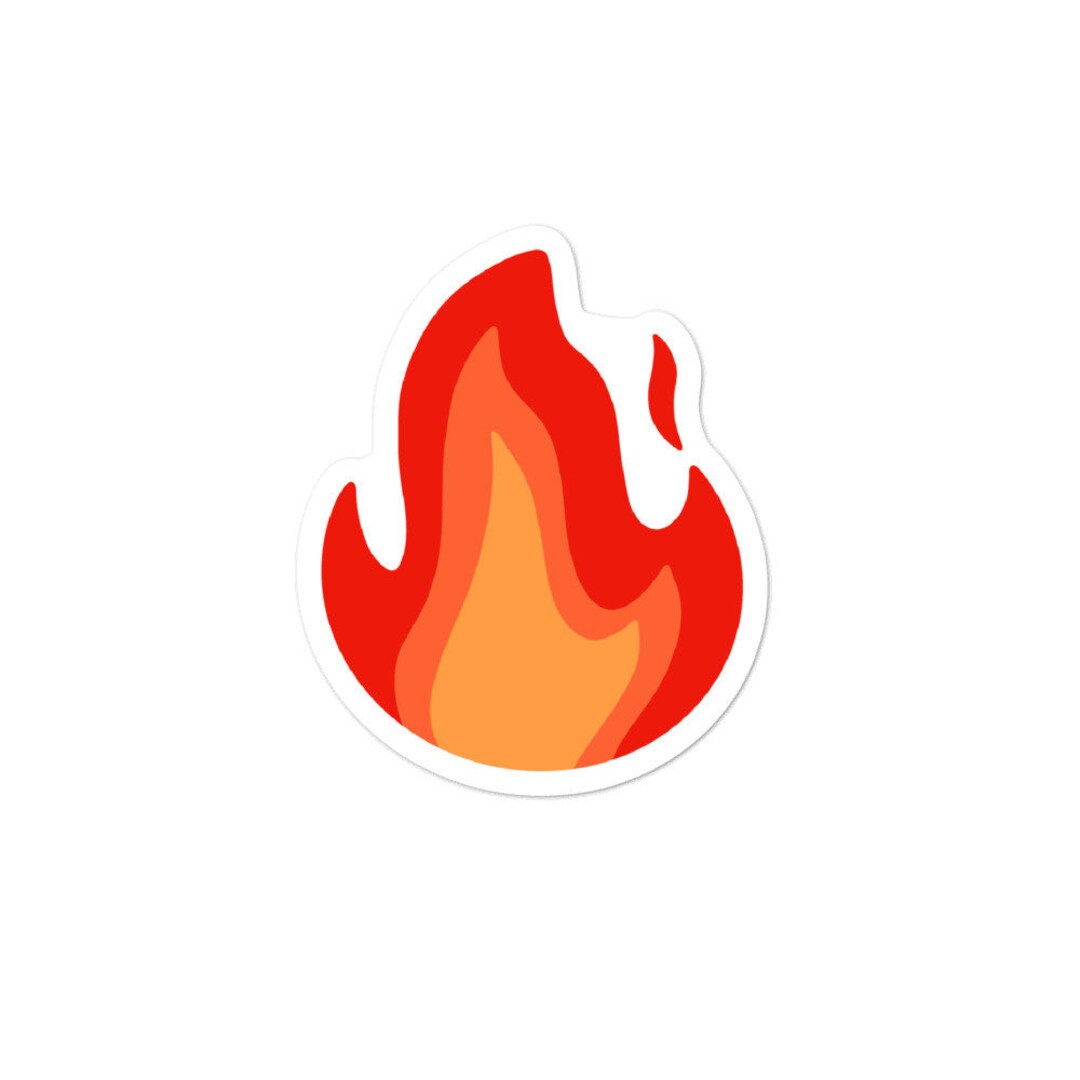 Fire Emoji Sticker - Etsy