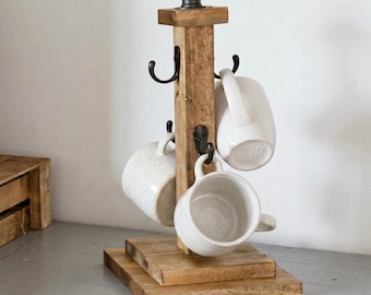 Planos para soporte de tazas de madera / Plano para soporte de tazas de café casero (PDF)