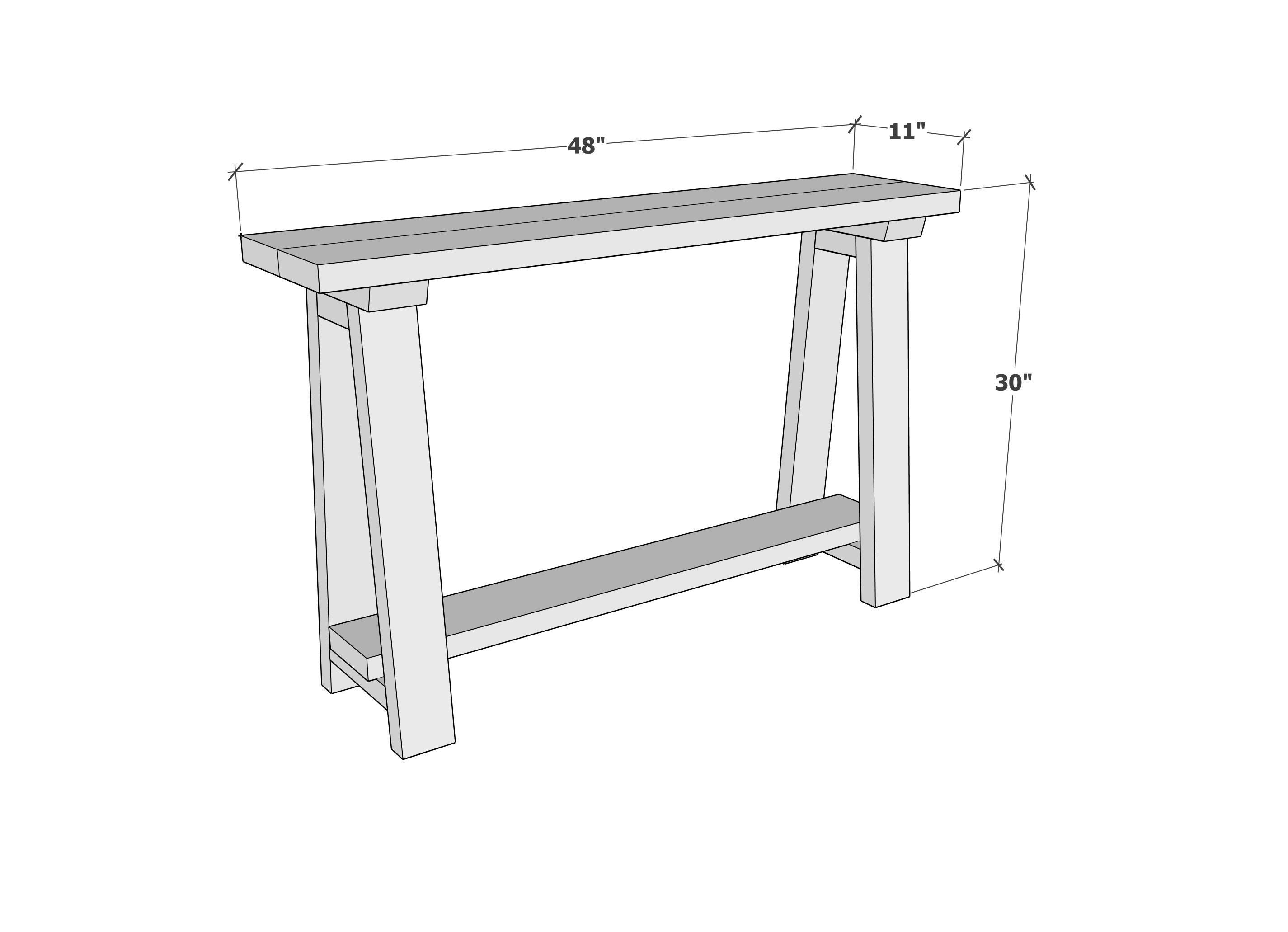 Console Table Plans | Rustic Farmhouse Entryway DIY Woodworking ...