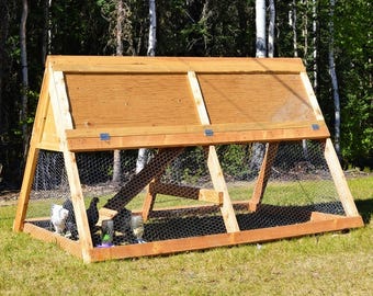 Plany kurnika w kształcie litery A | Przenośny traktor dla kurczaków – projekt DIY (PDF)