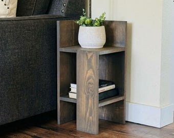Modern Side Table Plans | Minimalist Wood End Table Blueprint (PDF Download)