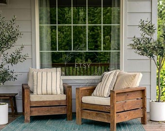 Planos para sillas de exterior modernas / Planos para construir asientos de patio (PDF)