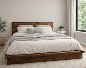 Rustikale moderne Plattform Bettrahmen Pläne | DIY Holzbearbeitungsanleitung (PDF Download)