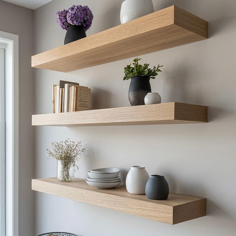 Modern Floating Shelf Plans | Minimalist Wood Wall Shelf DIY Blueprint ...
