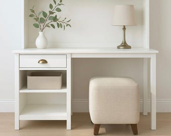 DIY Computer Desk Woodworking Plans | Desk with Drawer and Shelves (PDF Blueprint)