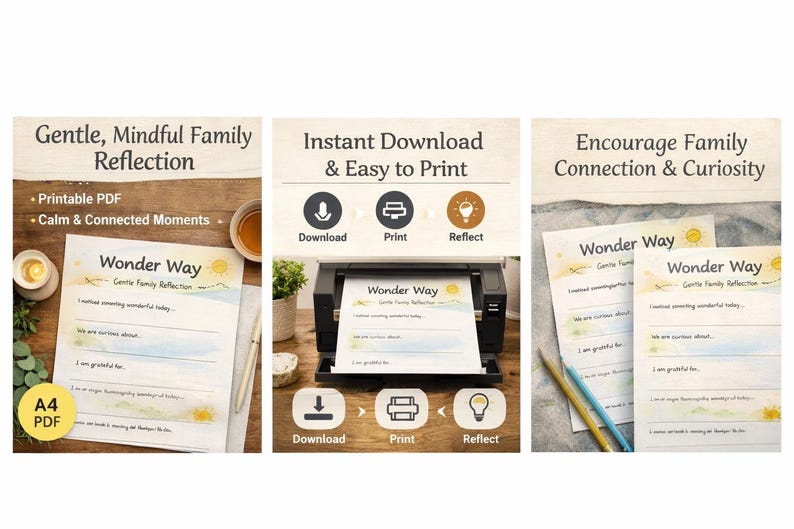 Gentle Family Reflection Printable | Calm Parenting Resource | Mindful ...