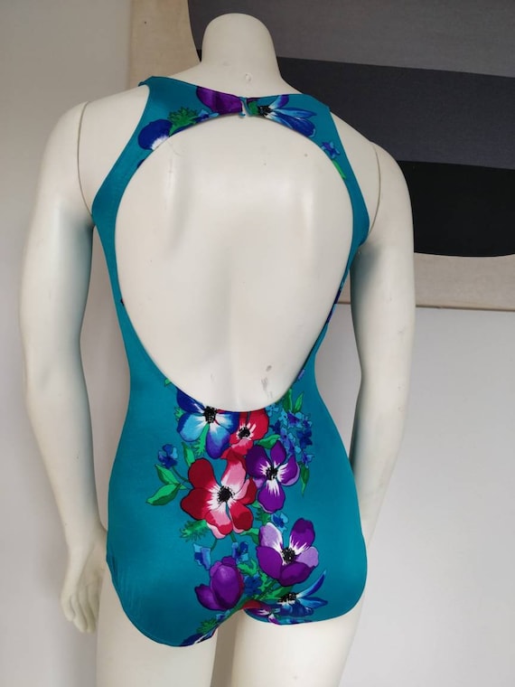 Vintage Floral One Piece Swimsuit by Cole of Cali… - image 2