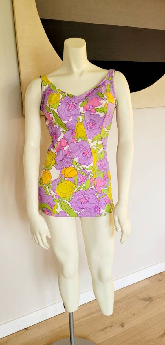 Vintage Jantzen Floral Swimsuit - image 1