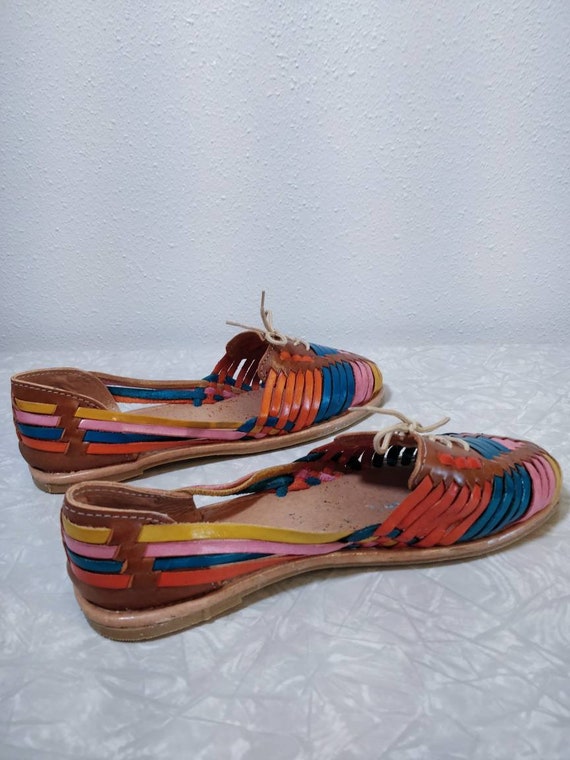 Vintage Huaraches Multicolor Sandals - image 2