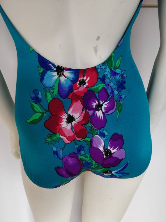 Vintage Floral One Piece Swimsuit by Cole of Cali… - image 3