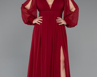 Long Chiffon Oversized Evening Dress ABU1988
