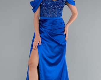 Long Satin Evening Dress ABU5572