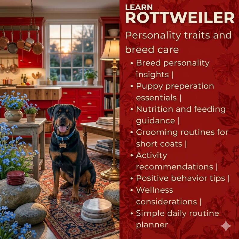 Rottweiler Owner Guide Printable PDF | Rottie Puppy Training Handbook ...