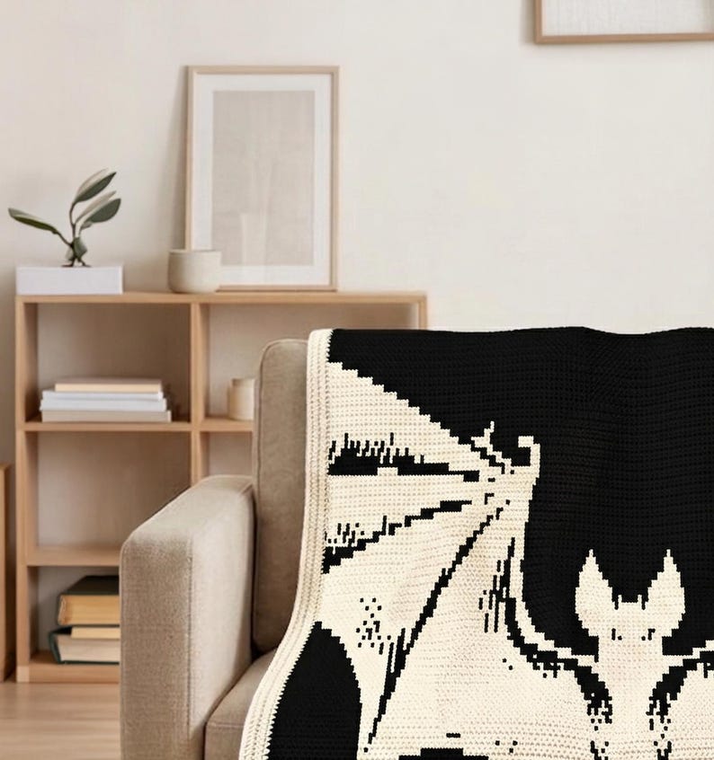 Bat Blanket Pattern Bat Mosaic Crochet Blanket Pattern PDF, Overlay Mosaic Crochet Chart ...