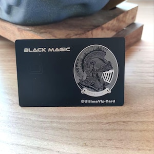 Custom Engraved Metal Credit Card as Your Request | Black VIP Membership Card