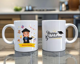 Personalized Graduation Mug, Custom Name Class of 2026 Gift, Happy Graduation Coffee Mug, Graduate Gift, College High School Grad Present